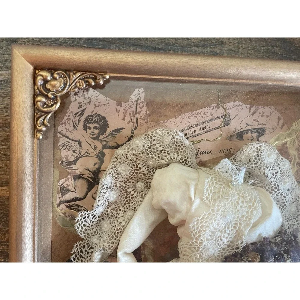 Lorella Collections‎ Garden Angel Shadow Box Victorian Styled Framed Number 12